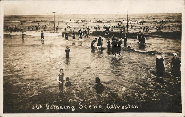 Bathing Scene Galveston Texas