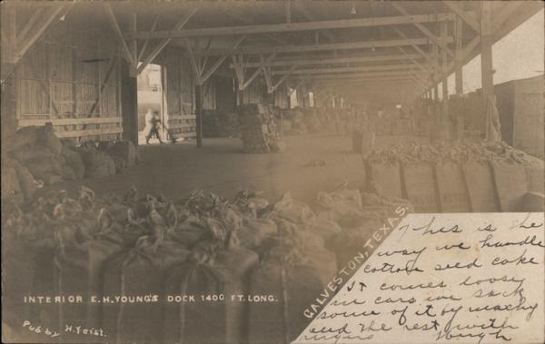 Interior E.H. Young's Dock Galveston Texas