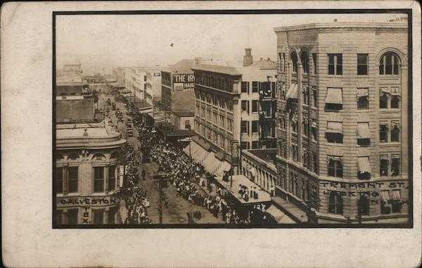 Tremont Street Looking North Galveston Texas