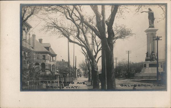 Rosenberg Avenue and Broadway Galveston Texas