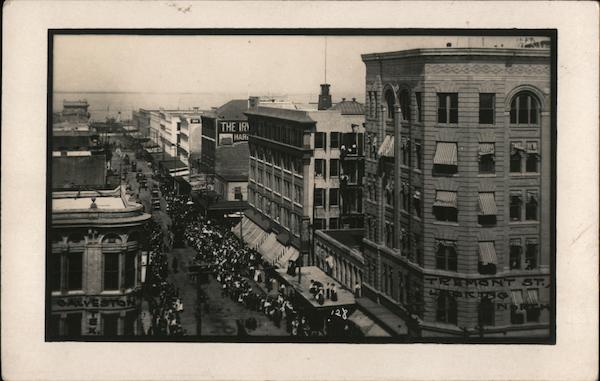 Tremont Street Looking North Galveston Texas