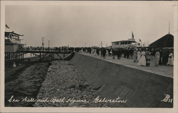 Sea Wall and Bath House Galveston Texas