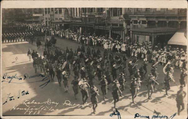 Labor Day Parade 1918 Houston Texas