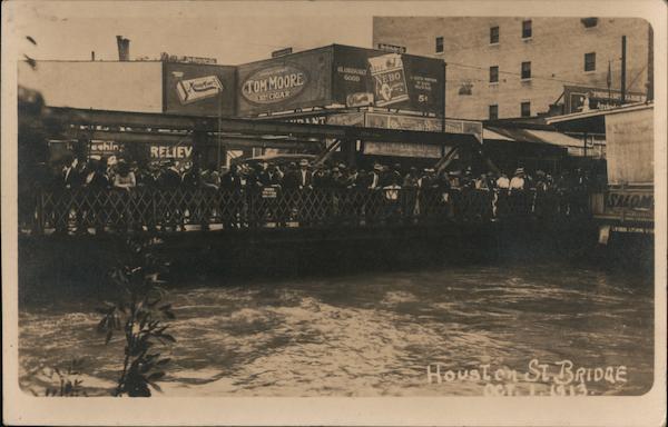 Houston St. Bridge, Oct. 1, 1913 San Antonio Texas