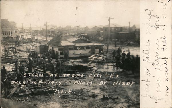Aftermath of Storm August 16, 1915 Texas City Higby