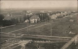 Residence District in Dazey Postcard