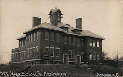 New High School and Auditorium Postcard