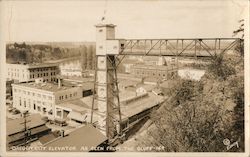 Oregon City Elevator as Seen from the Bluff Postcard