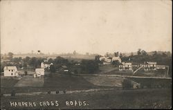 Harpers Cross Roads, view of village Postcard