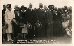 President Coolidge and Party at the Farm Picnic Postcard