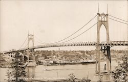 St Johns Bridge and Columbia River Highway Postcard
