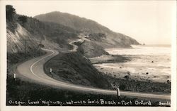 Oregon Coast Highway - between Gold Beach and Port Oxford Port Orford, OR Sands Postcard Postcard Postcard