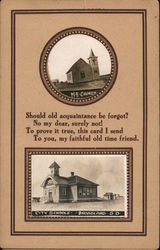 M.E. Church and Schoolhouse Broadland, SD Postcard Postcard Postcard