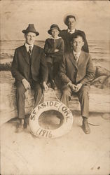 Men at the Beach (Studio Photo) Postcard