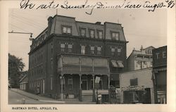 Hartman Hotel Apollo, PA Postcard Postcard Postcard