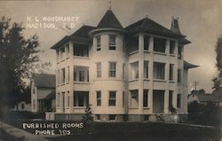 H. C. Woodmancy, Furnished Rooms, Phone 105 Postcard