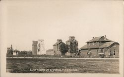 Elevators & Railroad Yards Postcard