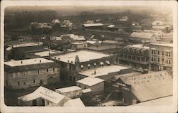 Bird's Eye View of Business Section Postcard