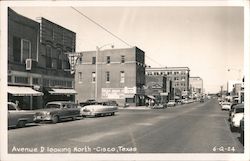 Avenue D looking North Cisco, TX Postcard Postcard Postcard