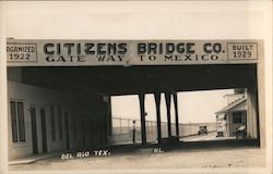 Citizens Bridge Co. - Gate Way to Mexico Postcard