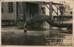End of discharge pipe, pipe spewing waste into street Postcard