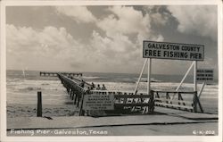 Fishing Pier Galveston, TX Postcard Postcard Postcard