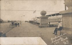 Boulevard on Galveston Beach Postcard