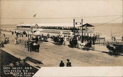 Bath House and Boulevard on Galveston Beach Texas Trube Photo Postcard Postcard 