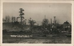 Across Burned District - Big Fire February 21, 1912 Postcard