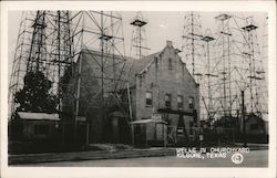 Oil Wells in Churchyard Postcard
