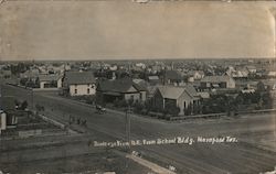 Birds-eye View Northeast from School Building Hereford, TX Postcard Postcard Postcard