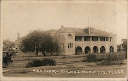 High School Building Postcard