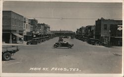 Main St. Pecos, TX Postcard Postcard Postcard