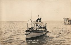 Motoring in boat "Julia B." Port Isabel, TX Postcard Postcard Postcard