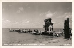 Boat Dock - Padre Island Postcard