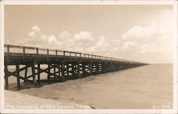 Causeway at Port Lavaca Texas Postcard Postcard Postcard