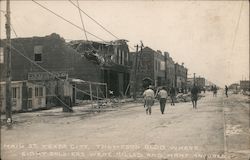 Main Street Thompson Building Where Eight Soldiers Were Killed and Many Injured Postcard