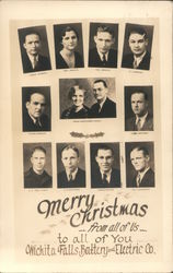 Merry Christmas from Wichita Falls Battery & Electric Co. Texas Postcard Postcard Postcard