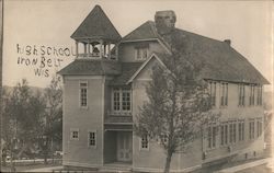 High School Iron Belt, WI Postcard Postcard Postcard