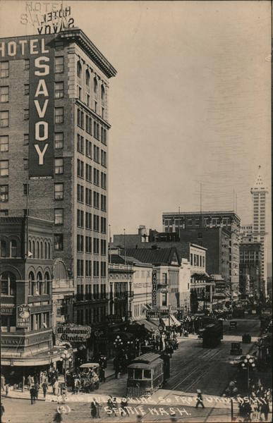 Second Avenue looking South from University Seattle Washington
