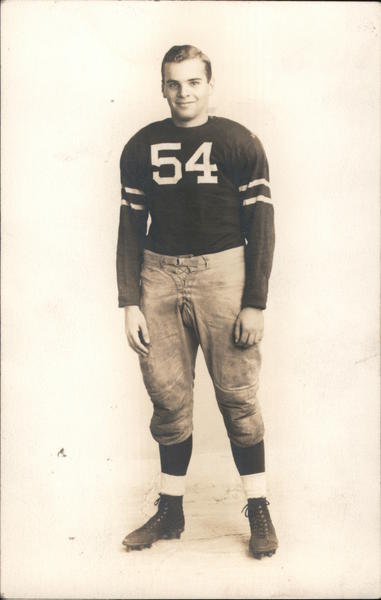 1940's Football Player in #54 Jersey