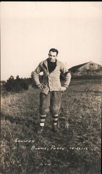 Football Player in Cardigan Sweater Coulter 1912