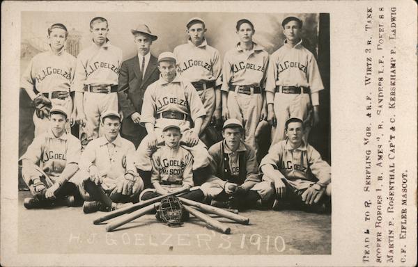 H.J. Goelzer's Baseball Team Plymouth Wisconsin