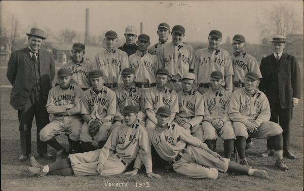 1913 University of Illinois Varsity Baseball Team George Huff Champaign