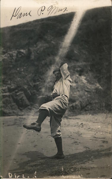 Baseball Pitcher in his Wind-up Before the Throw USNTS San Francisco California