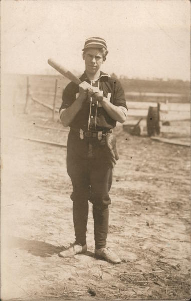 Male Baseball Player with Bat
