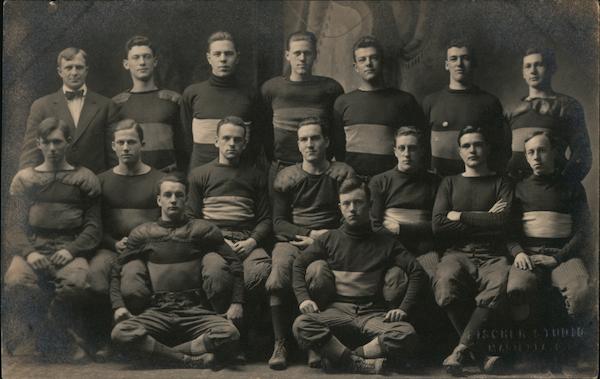 Football Team in Striped Sweaters Marietta Ohio