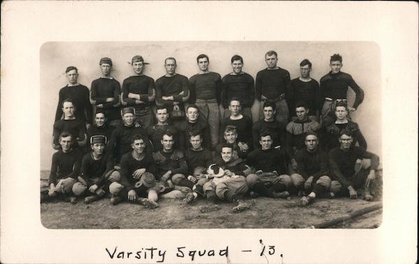 1913 Varsity Squad Football Team Dog Mascot