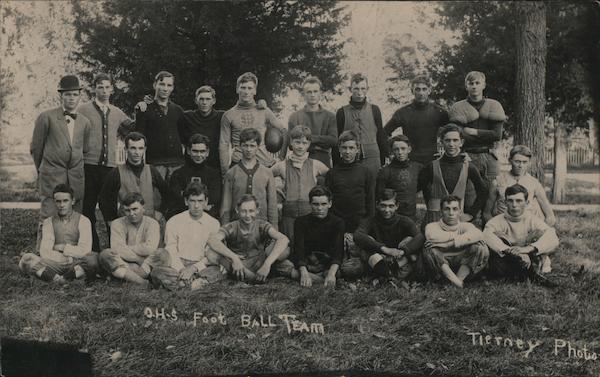OHS High School Football Team Seated in Field Tierney Photo