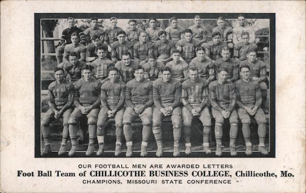 Foot Ball Team of Chillicothe Business College Missouri